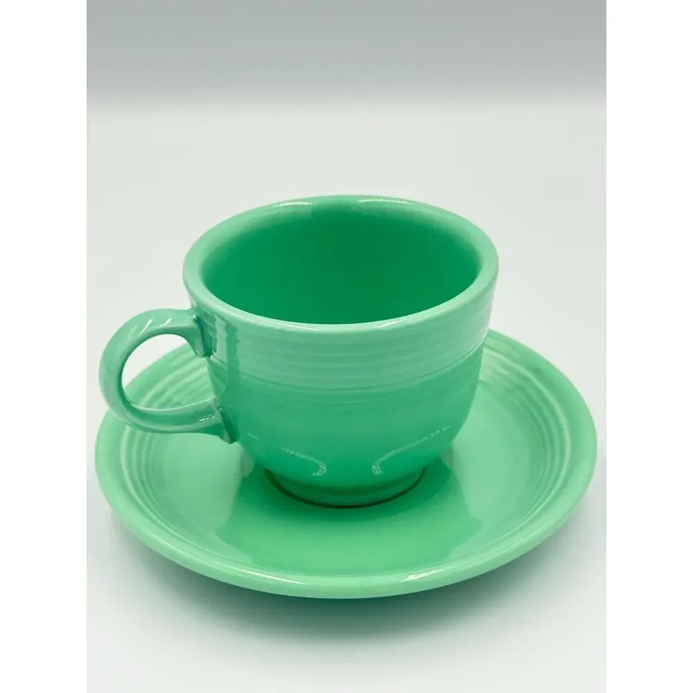 Fiesta by Homer Laughlin Teacup and Saucer set - Retired Sea Mist Green